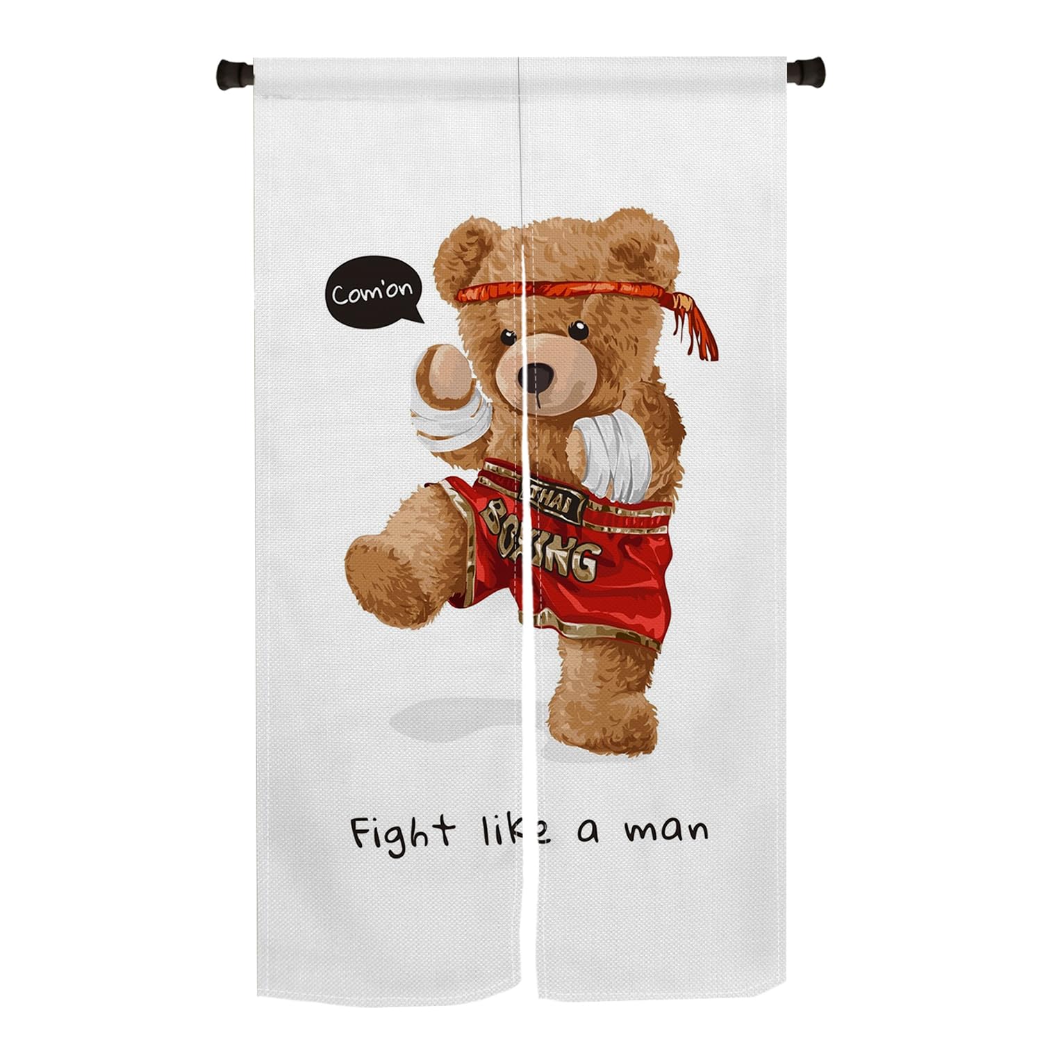 Amazon.co.jp: のれん Qinunipoto くまぐまこぶし bear クマの