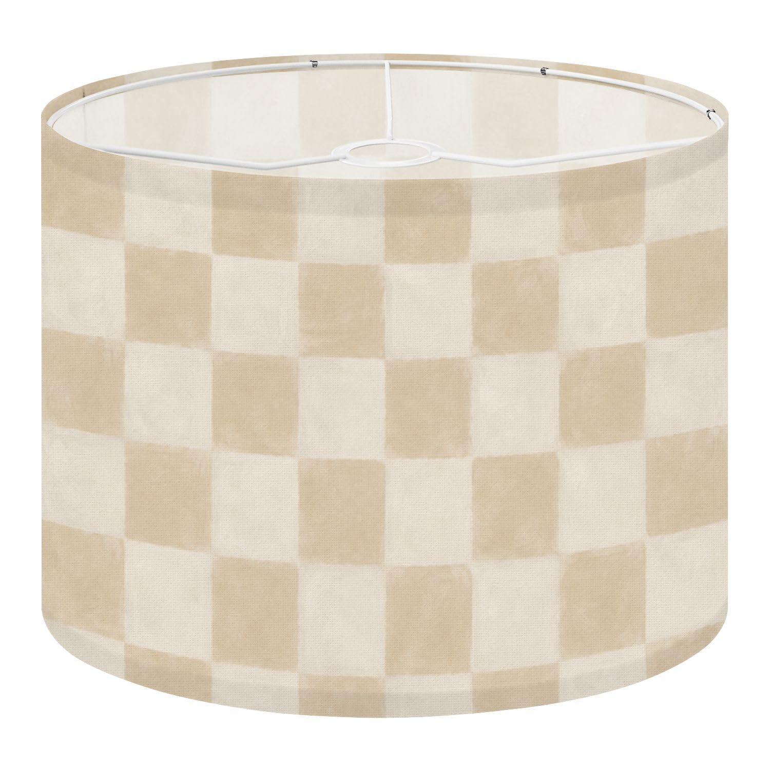 Deruinvaio Multi6 Drum Lamp Shades Neutral Beige Cream 13"X13"X10" Medium Lampshade Diy Replacement Lamp Shade For Table Lamps Floor Lamps Required Assembly