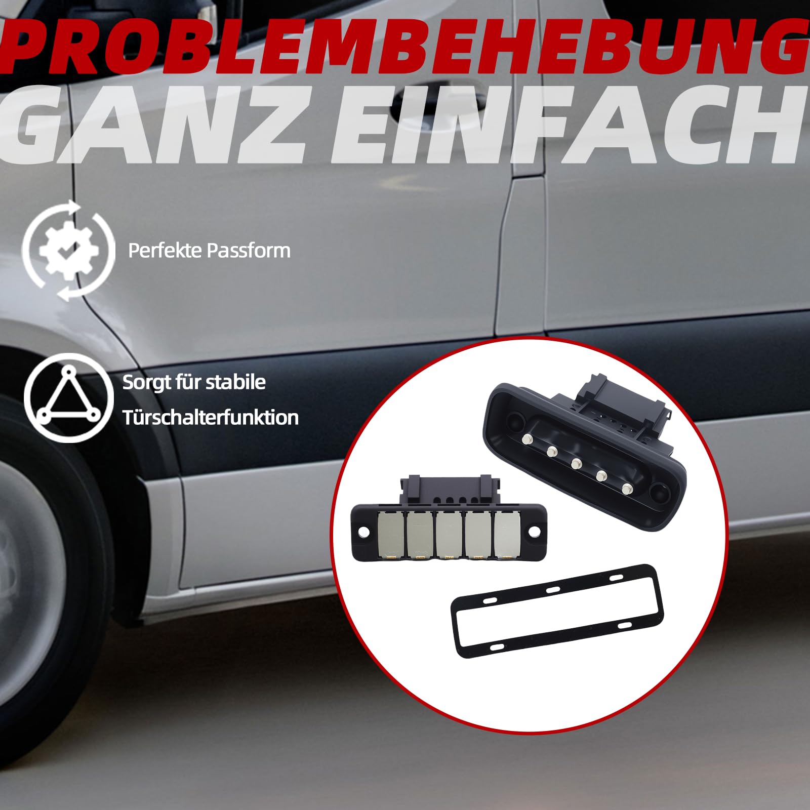 Türkontaktschalter 5-polig – Passend für Mercedes V-Klasse W447 / Vito W447 / Marco Polo W447 / Viano W639 / Vito W639 / Sprinter W907 W910 (907, 910) – Schiebetür Kontaktschalter
