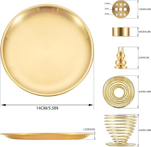 Miniatura 6 de Quemador de incienso 4 en 1  Soporte de incienso de latón de 5.5 pulgadas para varillas de inciensobobinas de inciensoconos de inciensoPAU Santo