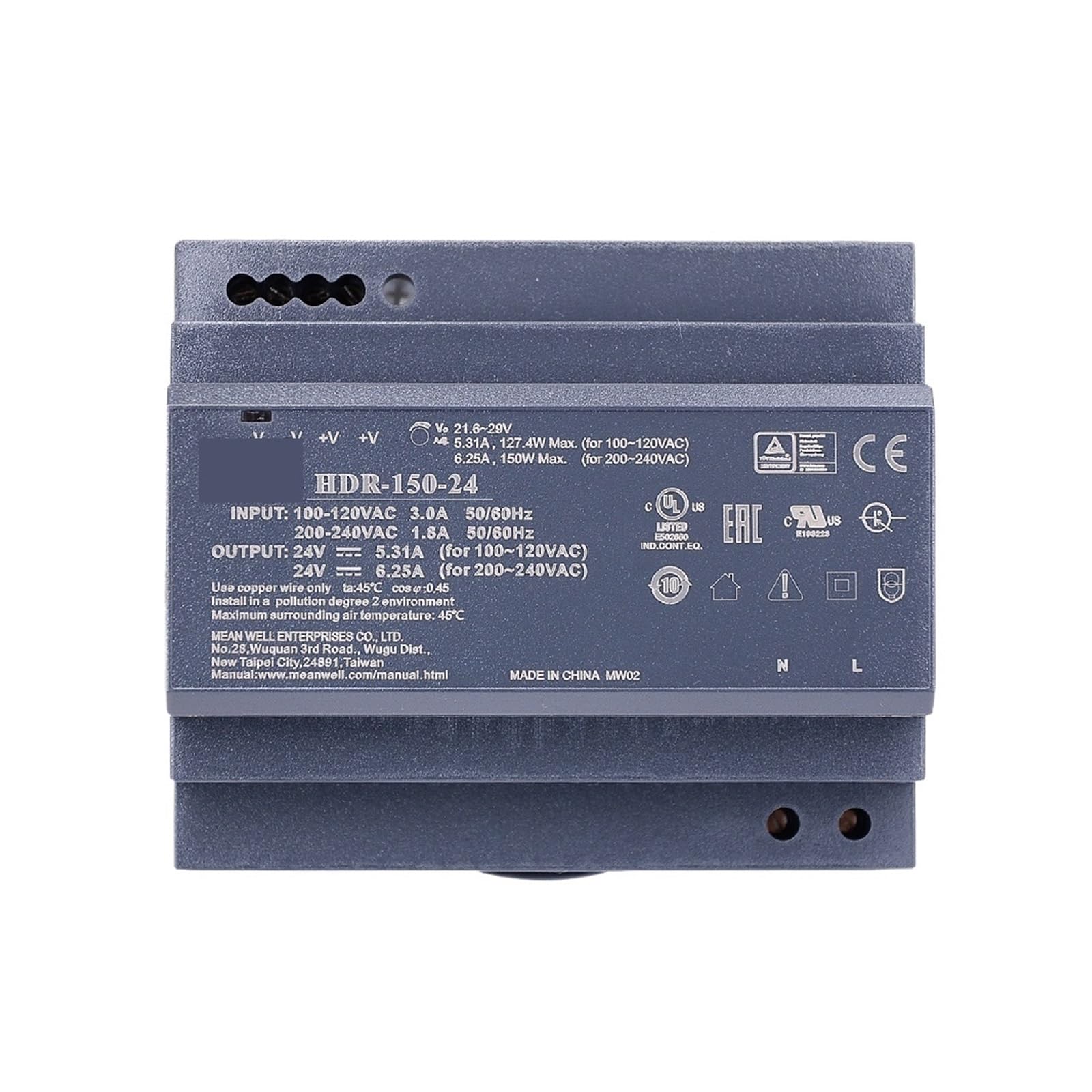 BFSYDLUJ HDR-150-24 24V DC 6.25A 150W Power Supply