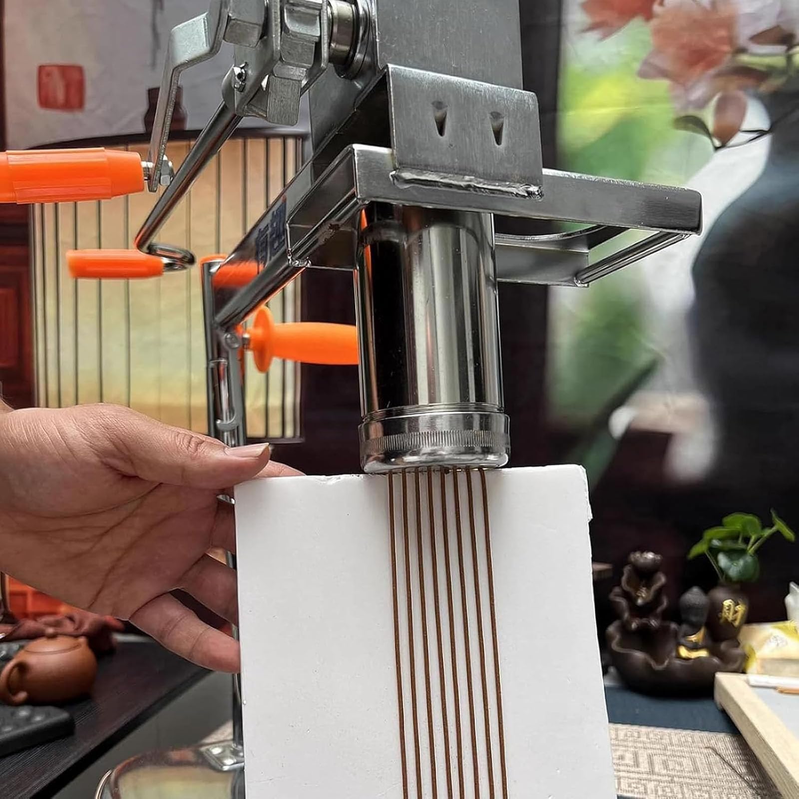 Máquina automática de varillas de incienso, extrusora de acero inoxidable con 2 moldes, fácil para hacer manualidades en el hogar