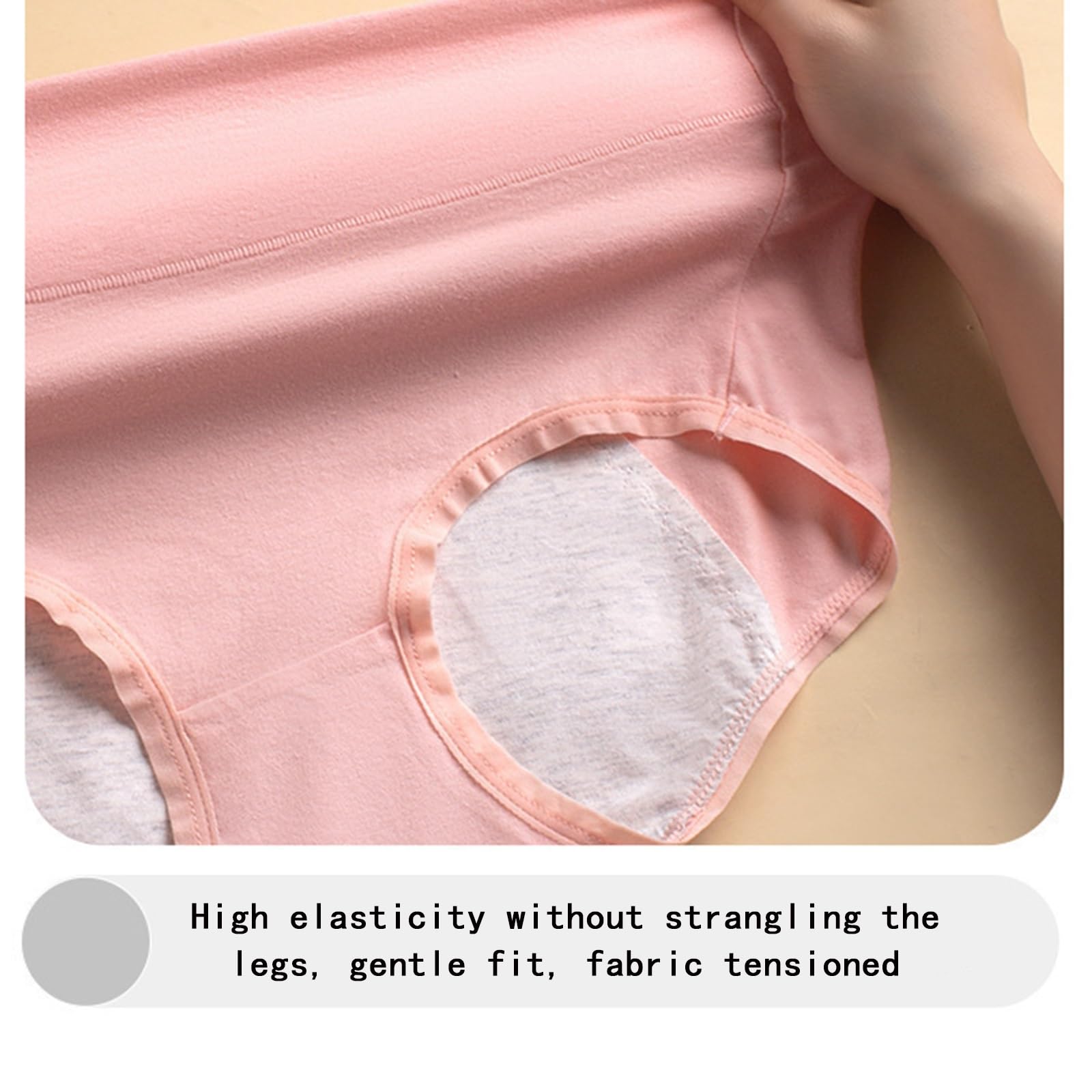 Mujeres Sólido Bragas Cómodo Tallas Grandes Ropa Interior Cintura Alta No Show Slips Sin Costuras Calzoncillos Pack 2/3/4