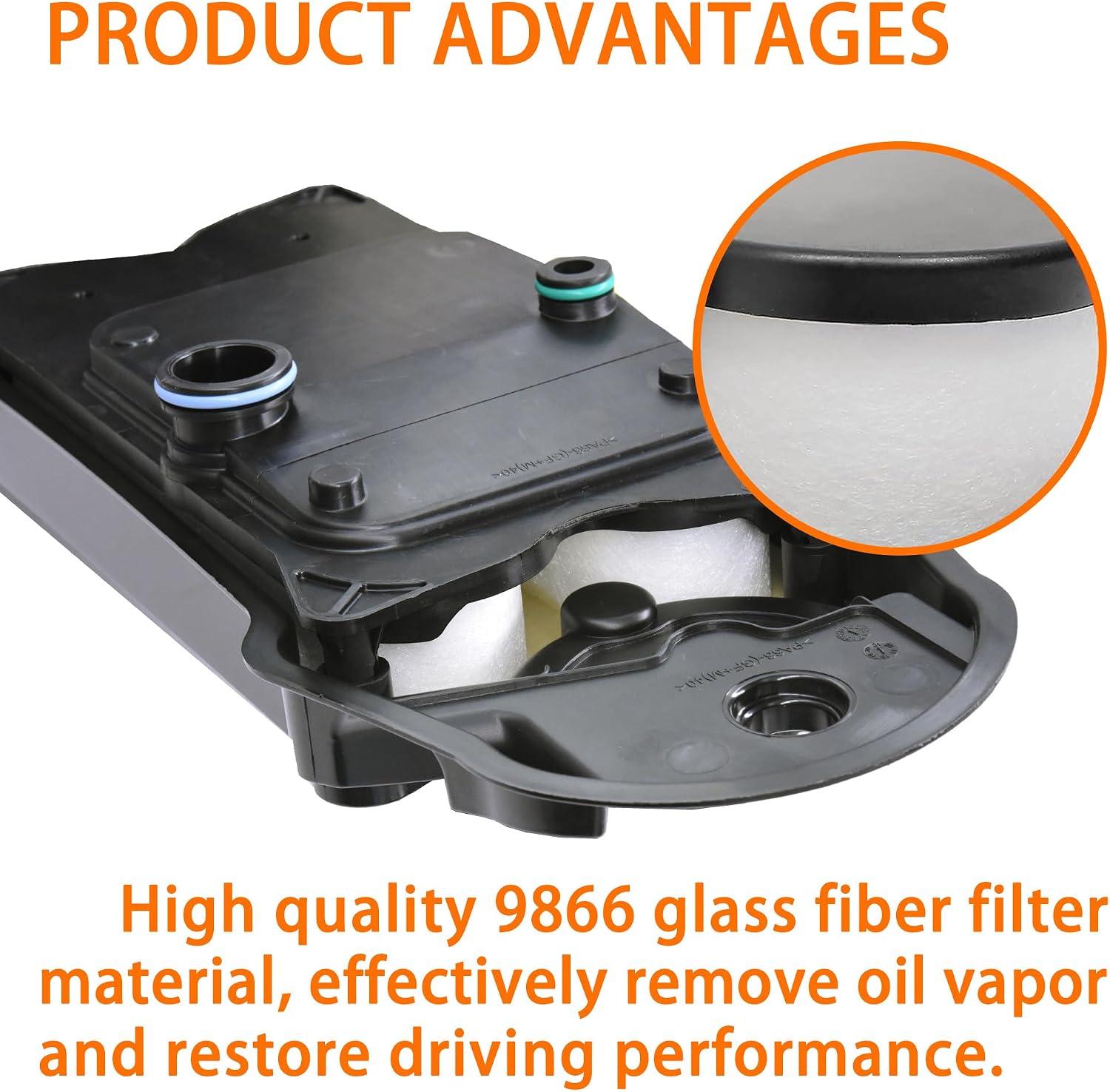 Crankcase CCV Filter Breather Vent Element Replacement for Ram 2500 3500 4500 5500 6.7L & More, Replaces# CV52001, 68002433AA, 68002433AB