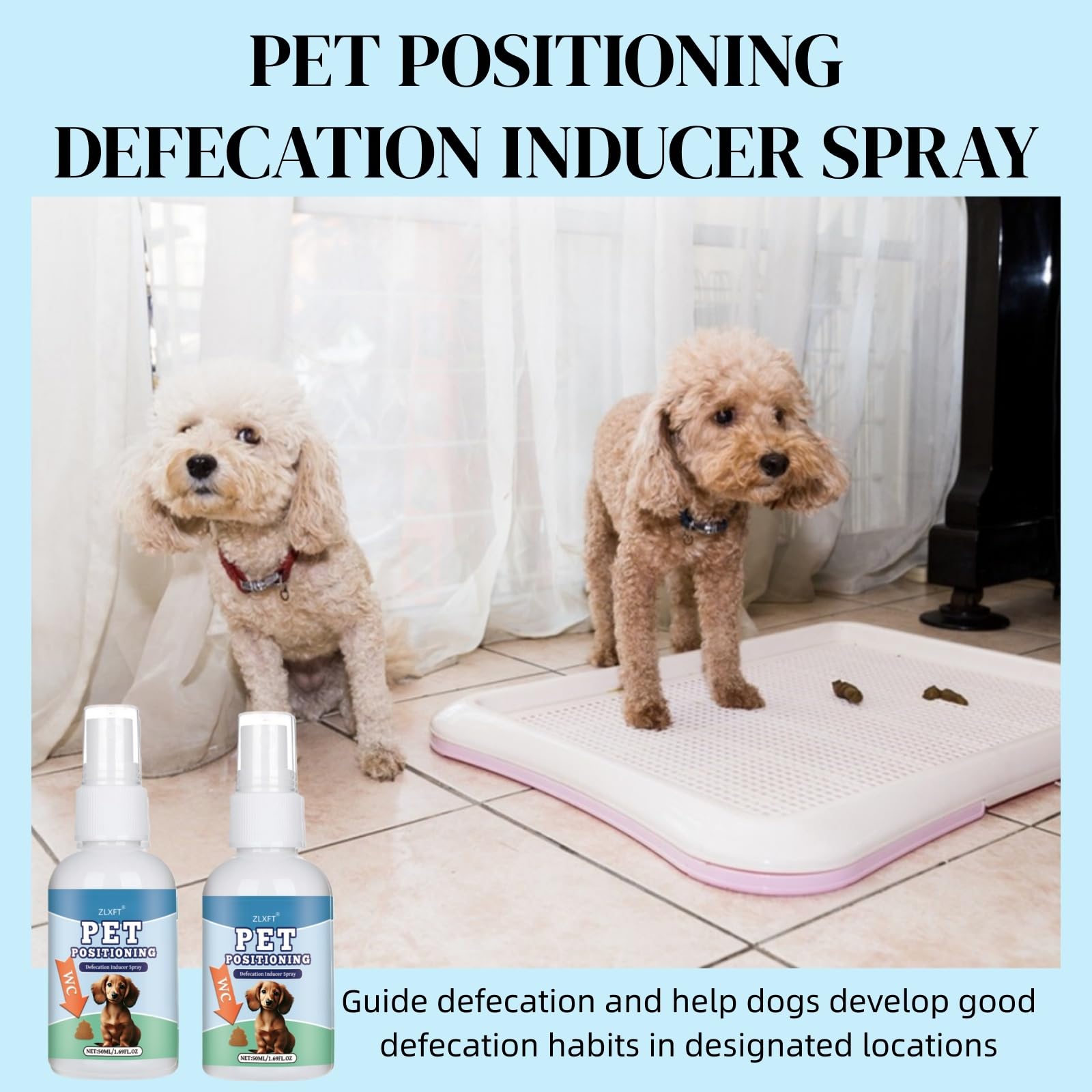 Spray per Addestramento Vasino per Cani,2pcs Spray per Addestramento al Vasino per Animali Domestici,Uso Quotidiano del Cane Liquido di Addestramento Della Toilette,Dog Potty Training Spray
