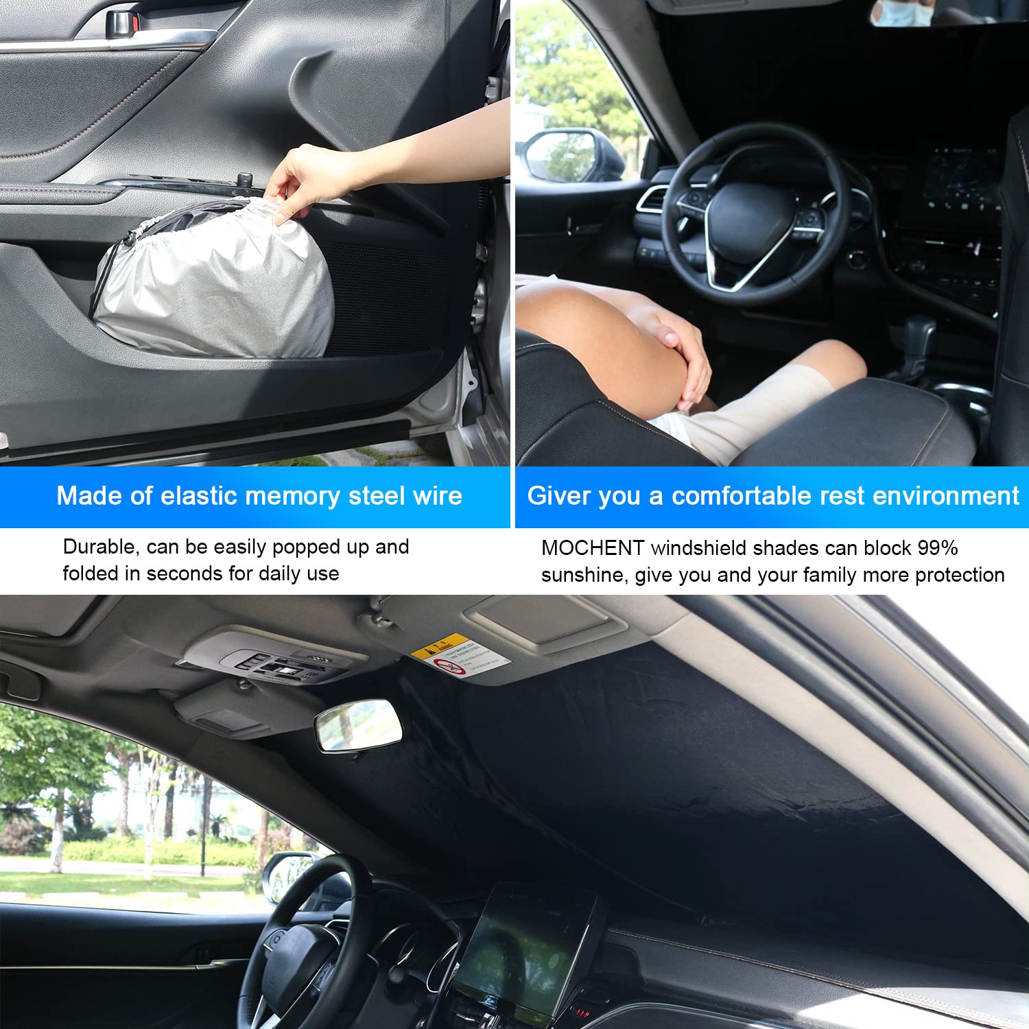 Sun Shade Sunshade Windshield Cover for 2019-2023 2024 2025 Subaru Forester Accessories, Front Window Sun Visor Protector Foldable Blocks UV Rays Keep Your Car Cooler