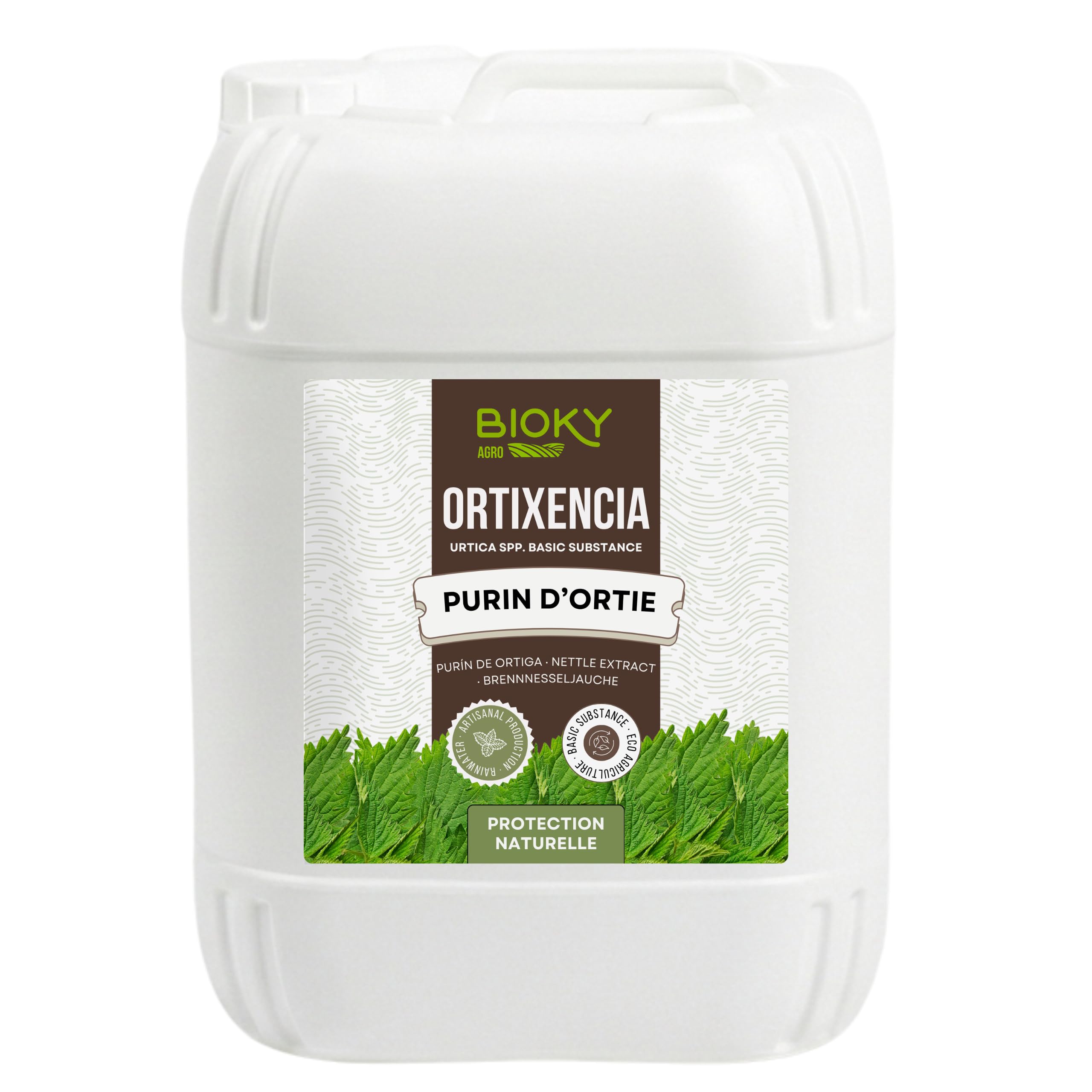 Purin d'Ortie concentré pour Plantes 20L - Action Fongicide, Insecticide et Acaricide - Correcteur de Carences en Fer (chlorose ferrique)