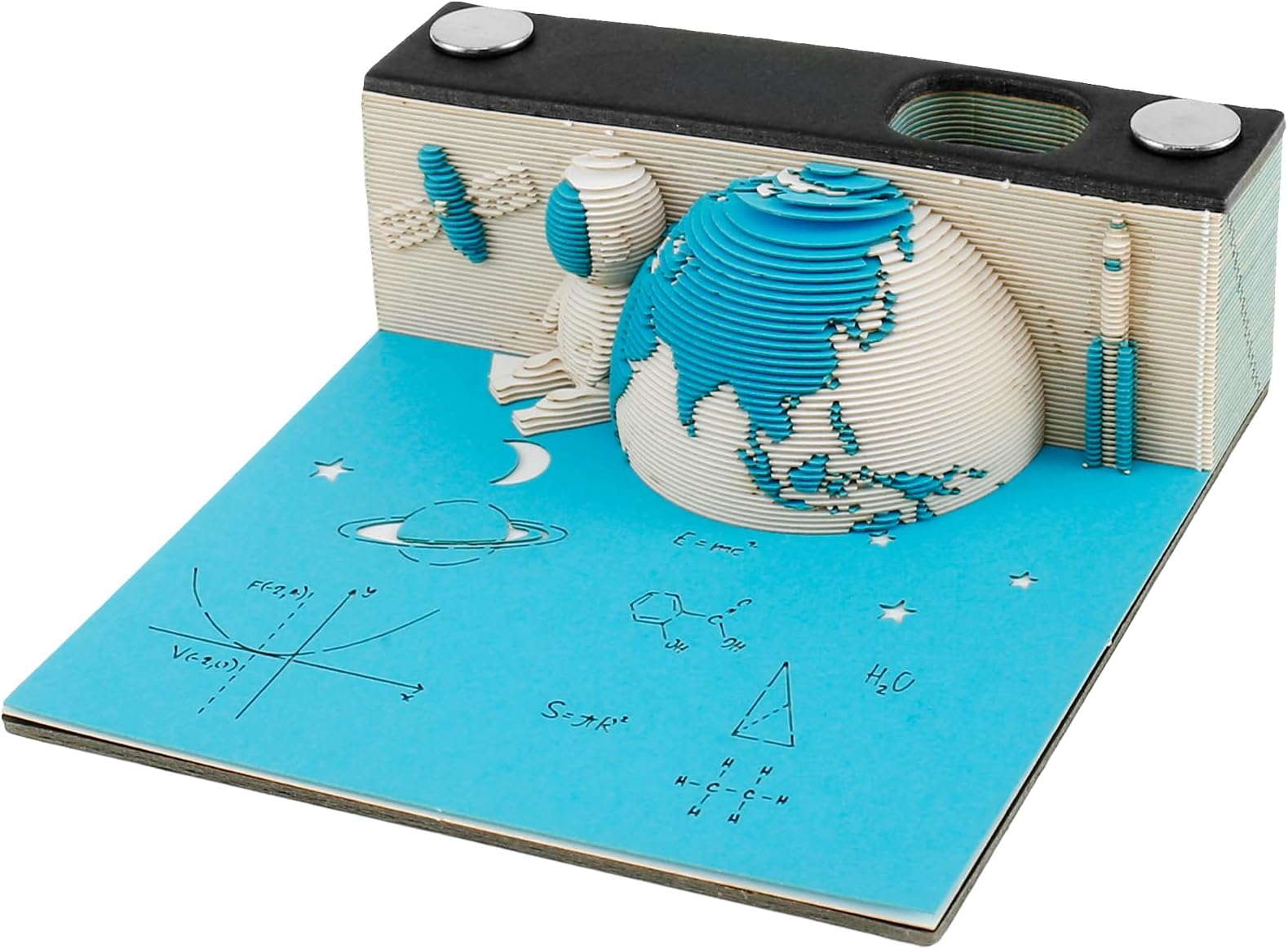 DESK CALENDAR WITH Lights, 2024 DIY Calendar 3D Memo Paper Art Pad .AU