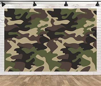 8x6ft Camouflage Pattern Backdrop Soldier Army Green Military Photo Backdrop Camo Background for Army Theme Deocr Welcome Soldier Party Decorations Camo Photo Booth Props Wallpaper
