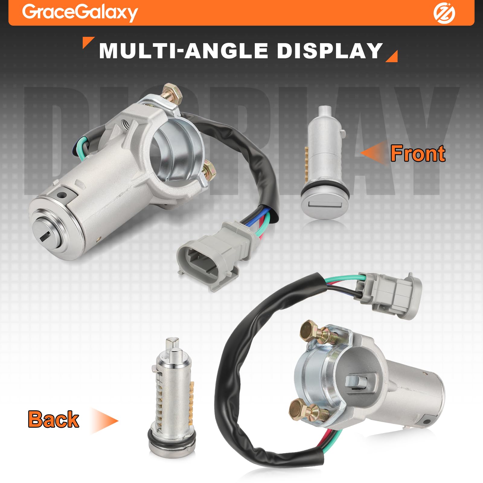 GraceGalaxy Bloccasterzo Interruttore Cilindro Serratura,Kit Blocco Accensione con 6 Cilindri di Chiusura 2 Chiavi per Iveco Daily 2000-2006, OEM 2992551 2991727