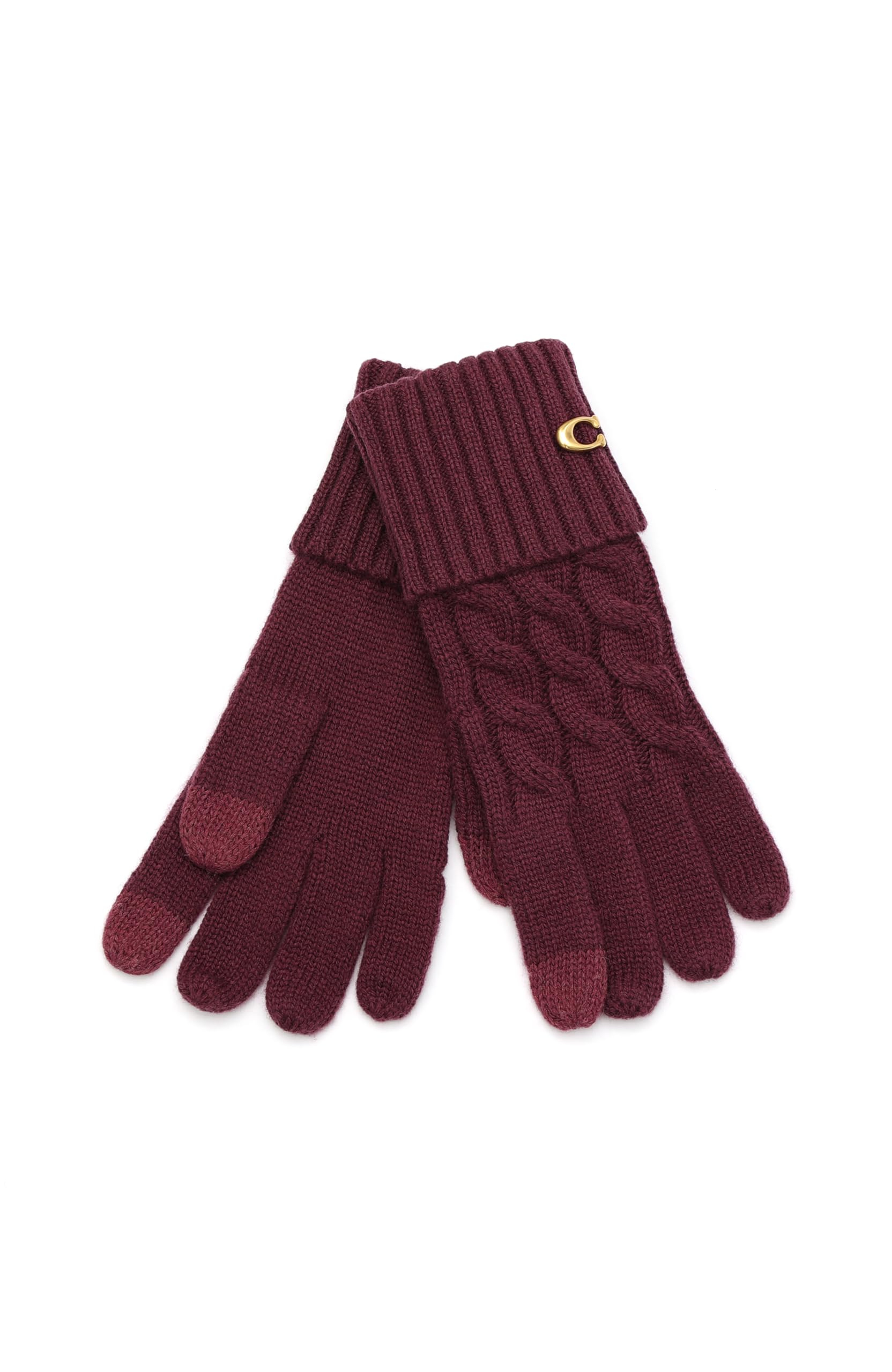Coachwomens Cable Knit Glove