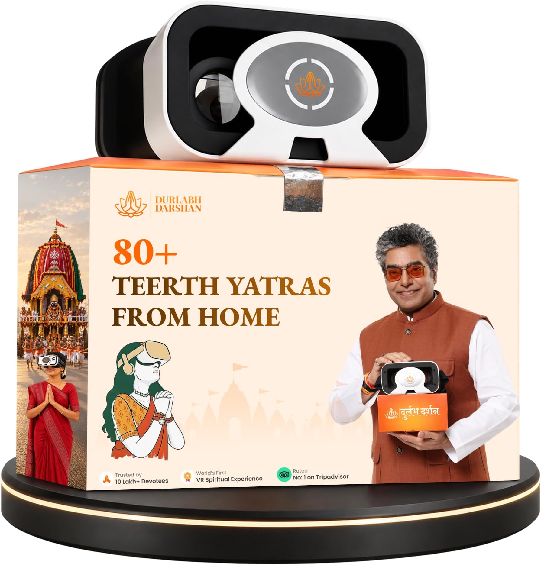 Durlabh Darshan VR Headset +2 Year App Subscription