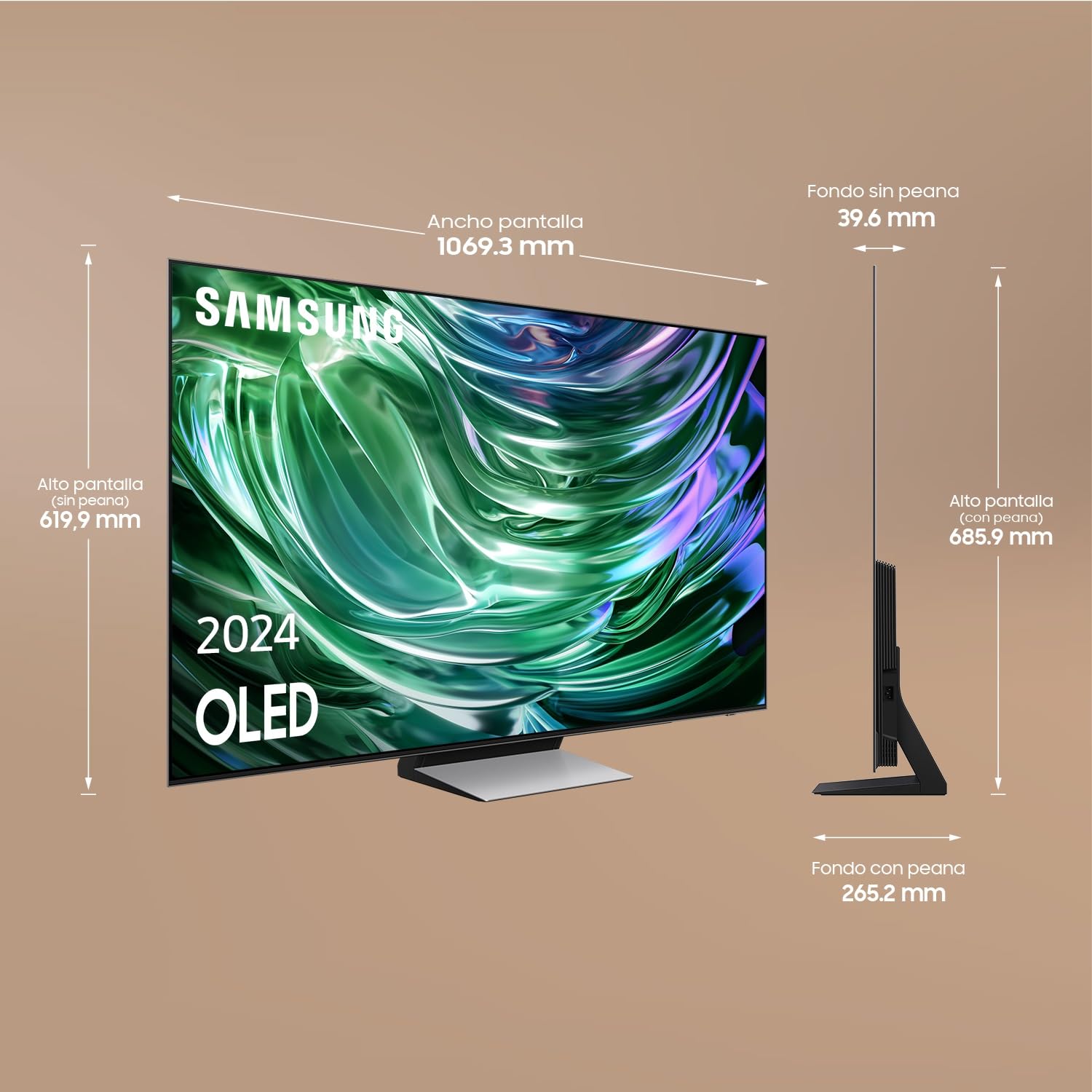 Samsung TV OLED 4K 2024 48S93D Smart TV de 48" con más Brillo y Contraste, un Sonido de Cine, el Mejor Smart TV y GANA Todas Las partidas con Motion Xcelerator 144Hz