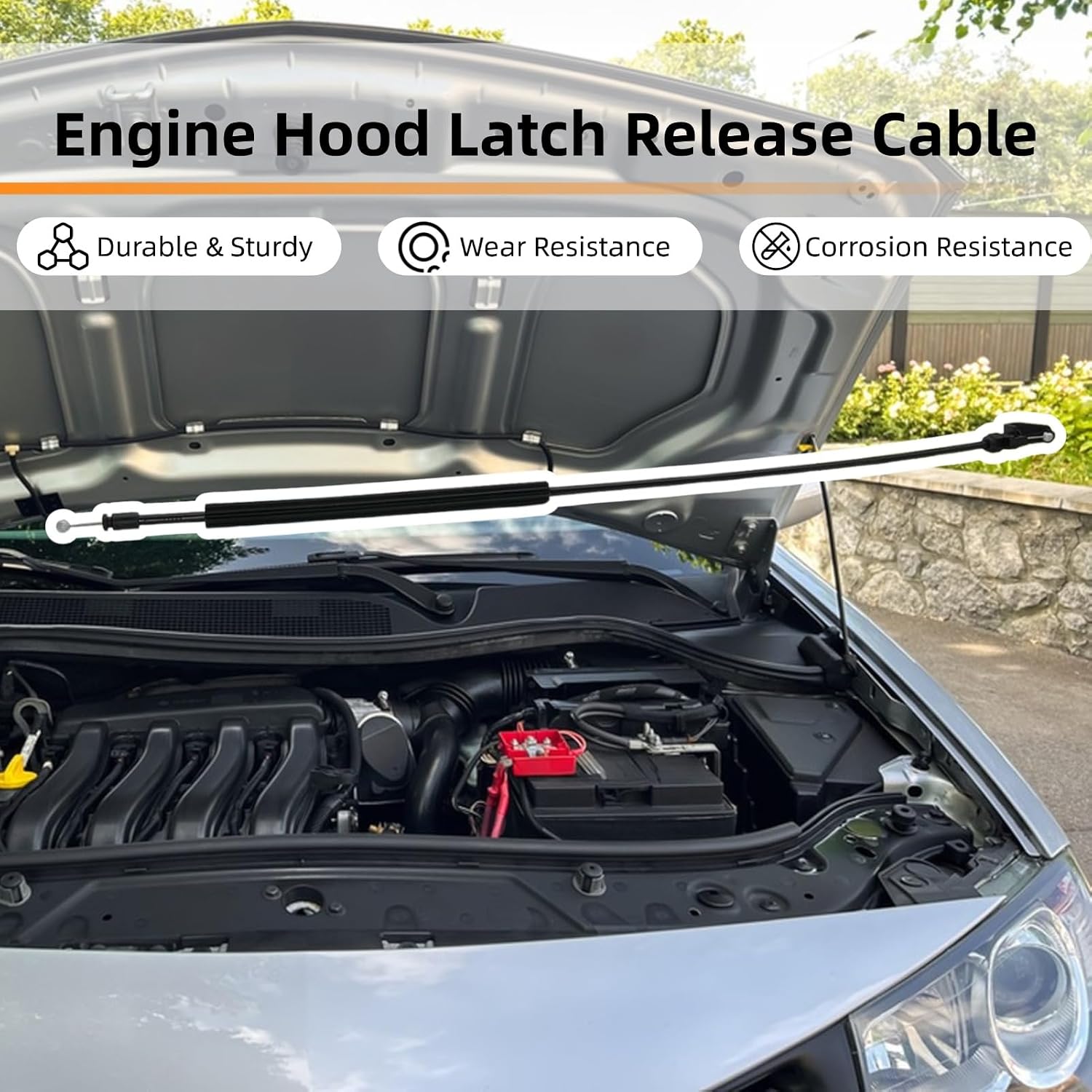 5N0823531 5N0823531A Engine Hood Latch Release Cable Compatible with Volkswagen Tiguan 2008-2018