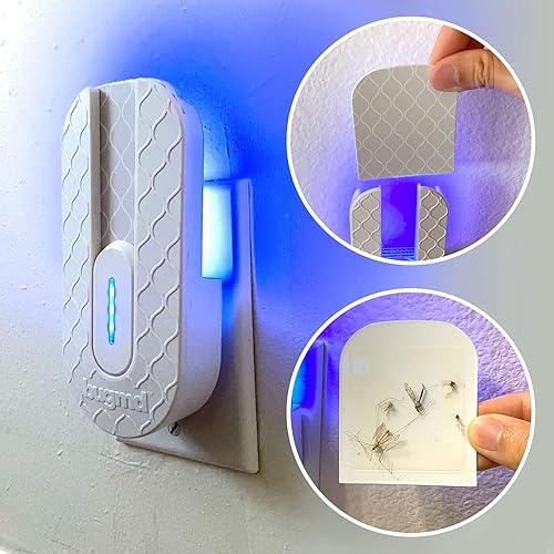 Miniatura 5 de BugMD No Buzz Zone - Almohadilla de repuesto (6 repuestos) - Trampas adhesivas extra fuertes, repuesto de trampa para insectos para interiores, sin