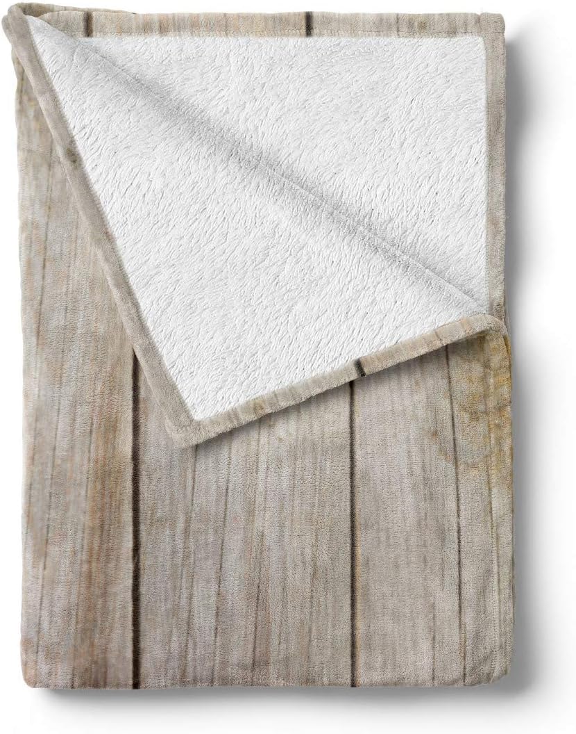 Lunarable Rose Throw Blanket, Valentines Day Background Roses Over Wooden Table Top View Picture, Flannel Fleece Accent Piece Soft Couch Cover for Adults, 50" x 60", Pale Pink Green Tan