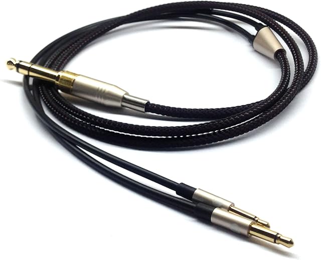 Replacement Audio Upgrade Cable Compatible with Denon AH-D600, AH-D7200, AH-D7100, AH-D9200, AH-D5200, Meze 99 Classics, Focal Elear Headphones Black 3meters/9.9ft