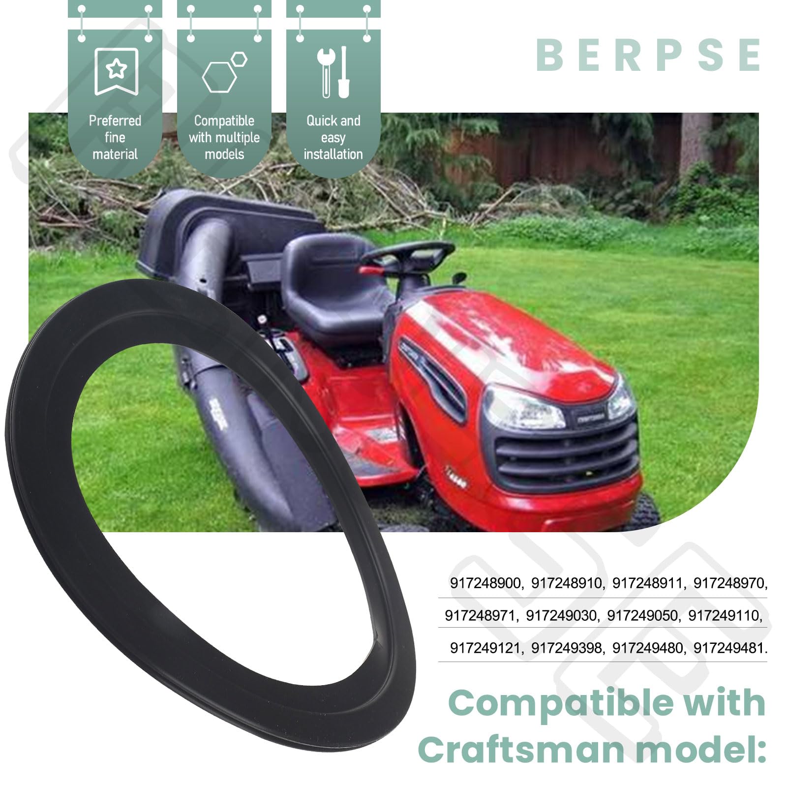 Amazon.com: BERPSE 532127534 Bagger Cover Gasket Compatible with