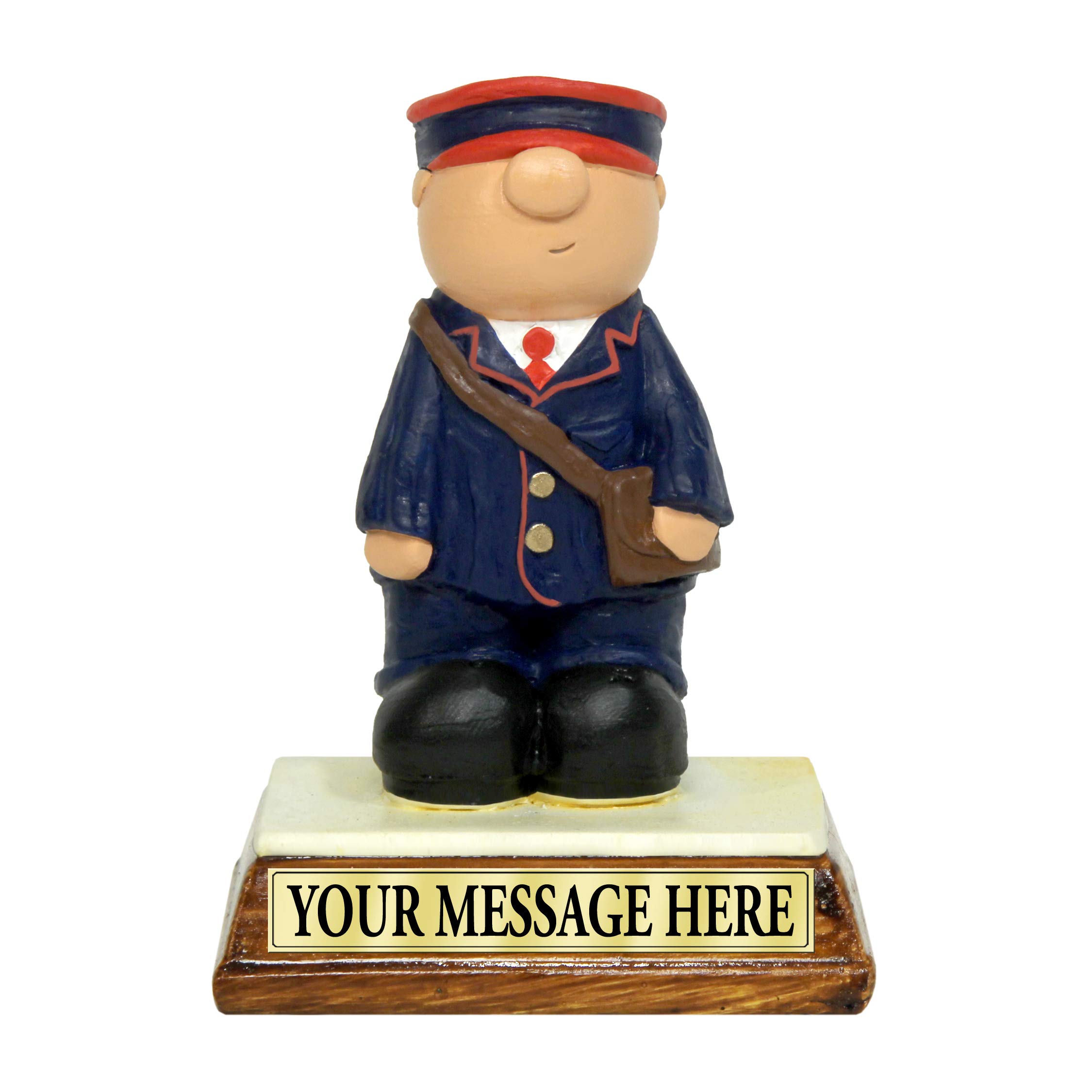 Postman Gift - Personalized Birthday, Retirement, Leaving or Anniversary present gift idea. Novelty, funny thank you for him Dad Son Grandad. Personalised with a gift message. Handpainted.