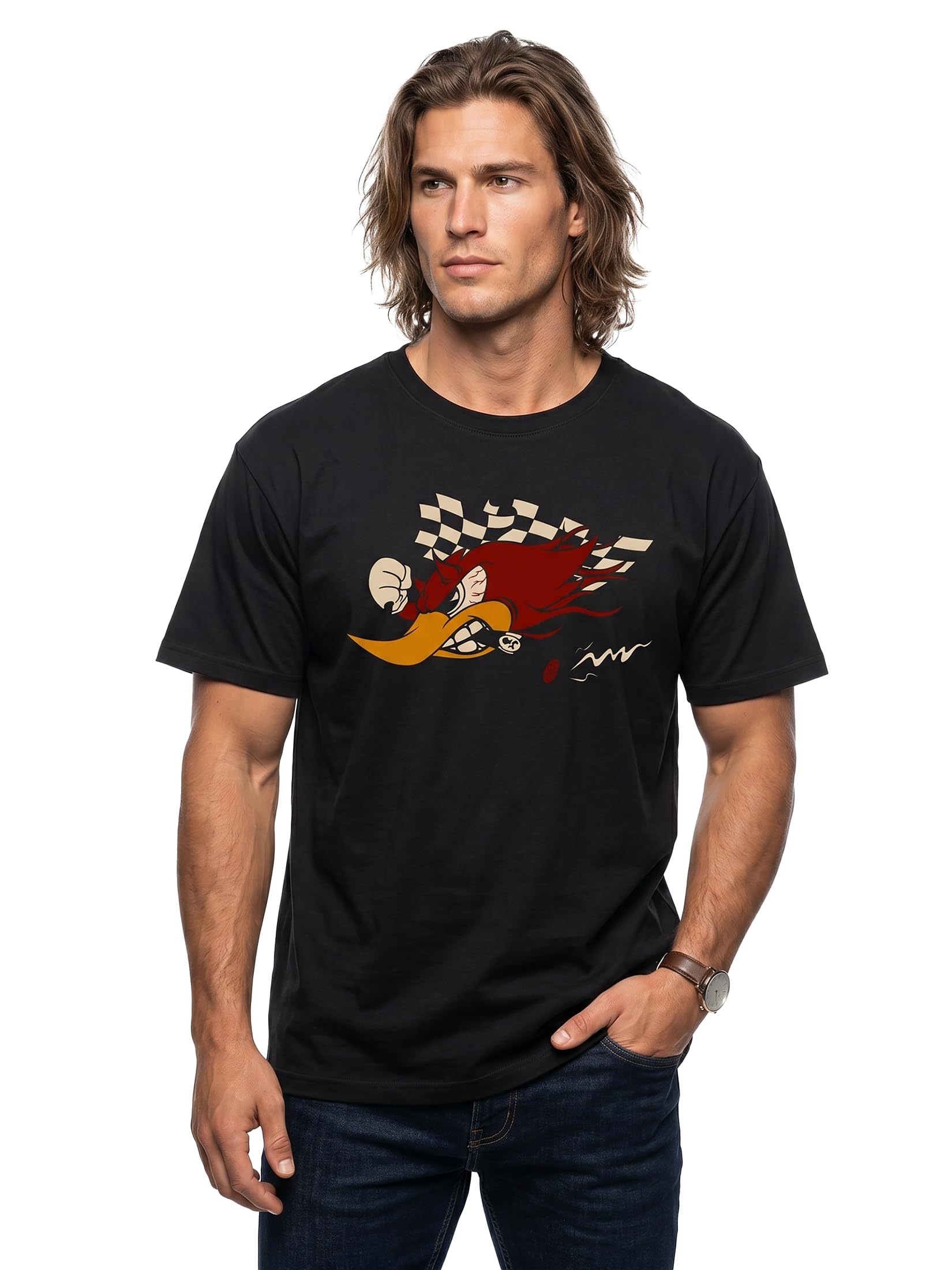 MAKAYA T-shirt motocyklowy i tuningowy dla mężczyzn - Woody Racing Team - Prezenty Akcesoria dla mężczyzn
