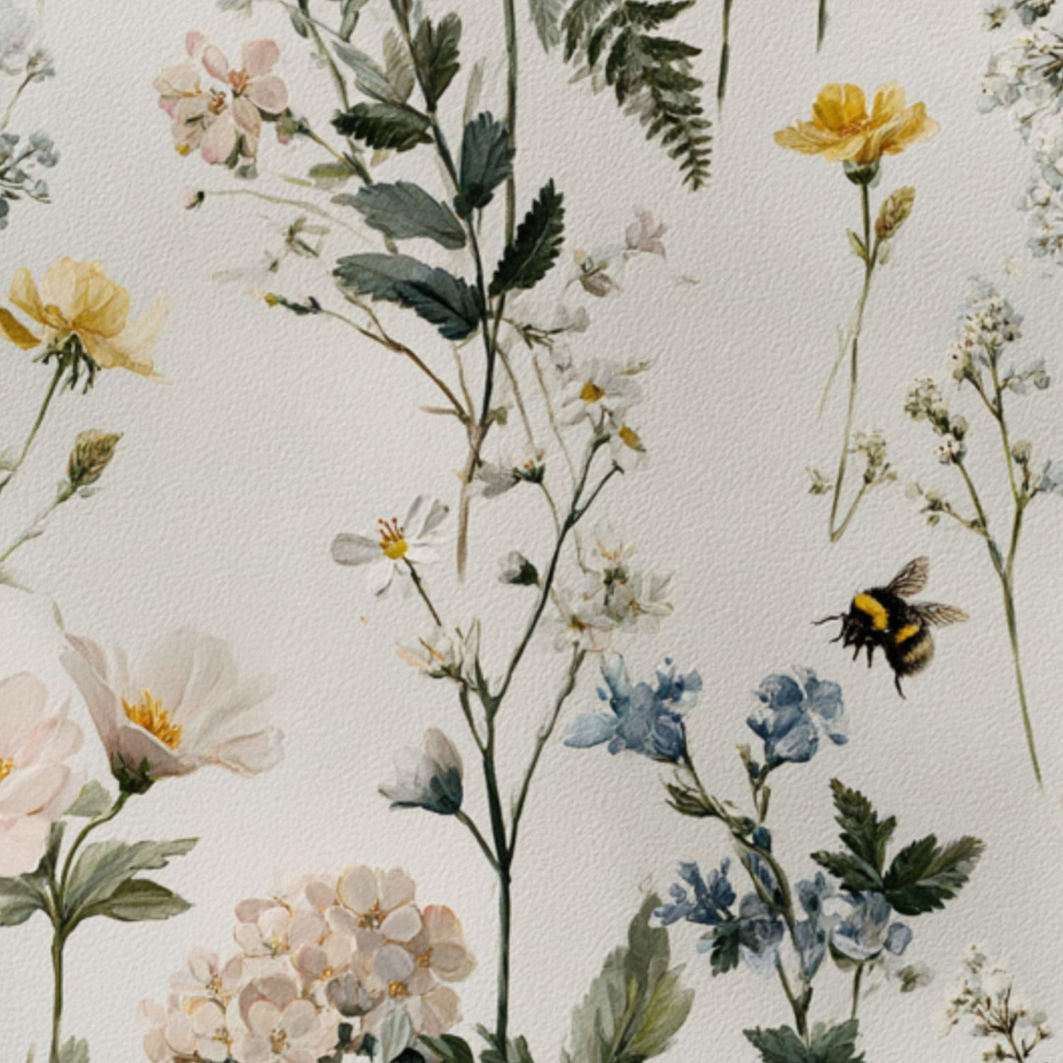 DERUINVAIO Self Adhesive Feature Removable Cottagecore Botanical Peel and Stick Vinyl Wallpaper Roll, Sticky Lining Paper for Bedroom, Living Room, Kitchen Walls