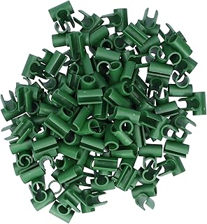 Jadeshay Gardening Fixed Cross Clip 100Pcs Plastic Plant Buckle Clamp Clip for Agriculture Garden
