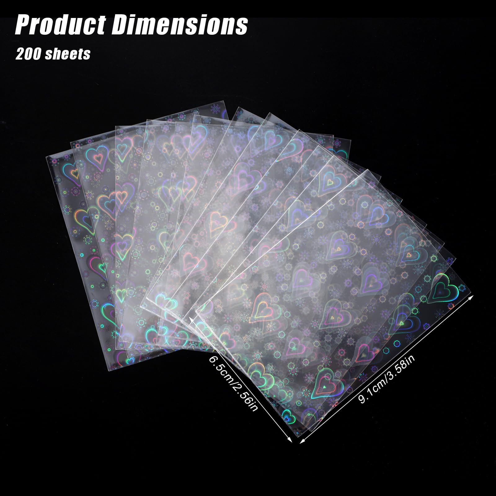 200pcs Love Heart-Shape Photocard Sleeves - Image 2