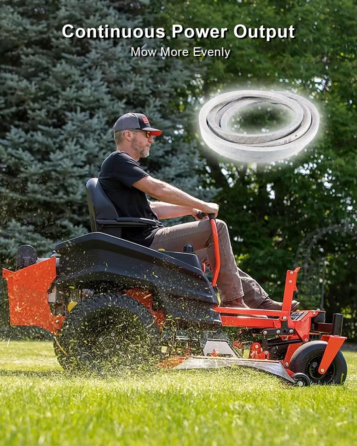 Deck Belt Kevlar Fit for Bad Boy 041-4023-00 Maverick HD MZ Rambler Revolt SD 42" Lawn Mower, 5/8" x 135" Drive V Belt