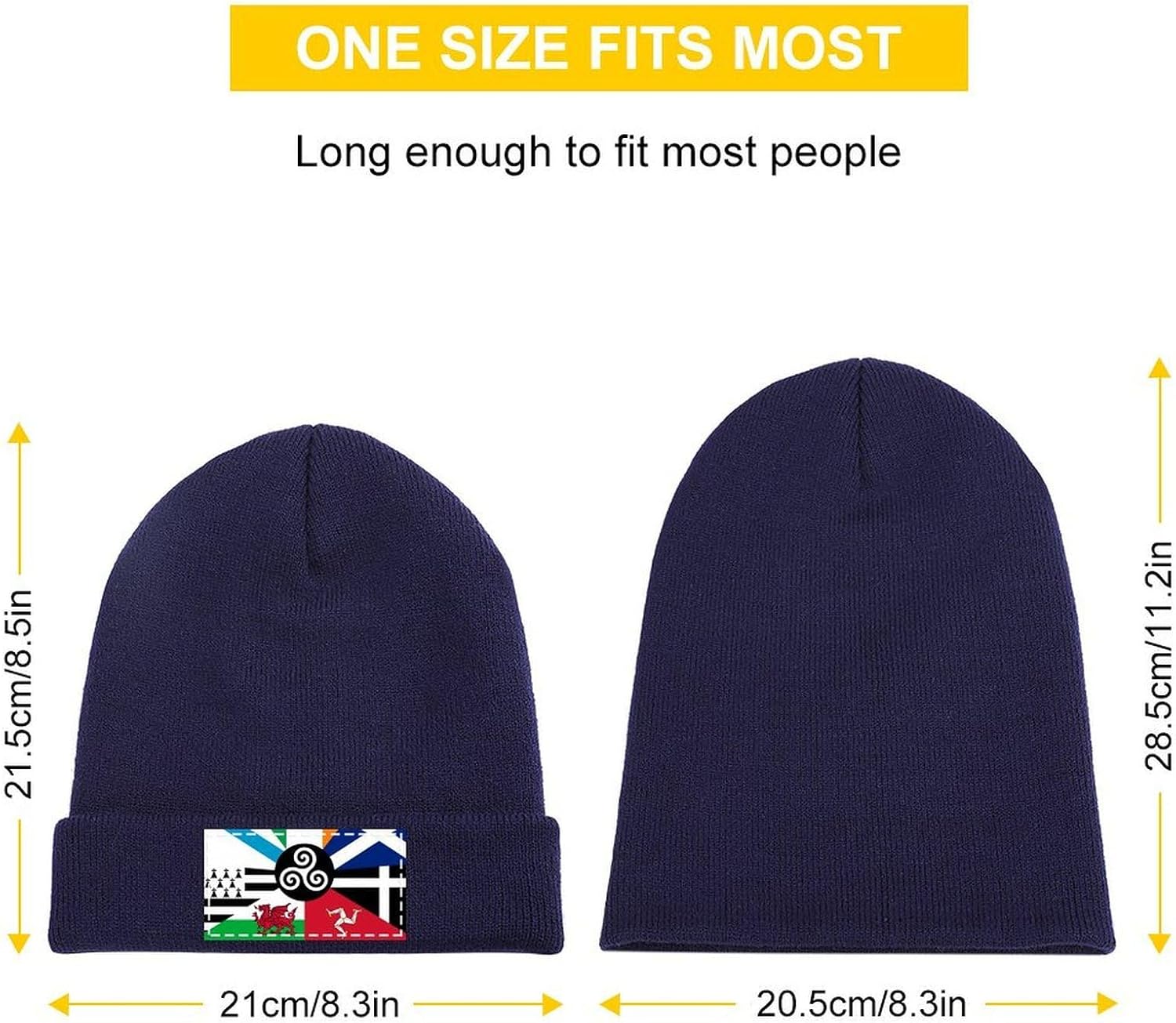 Combined Flag of The Celtic Nations Beanies Hats for Men Women Winter Knit Skull Cap Stocking Hat Soft Warm Gifts