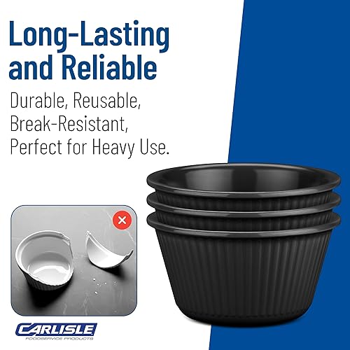 Miniatura 6 de Carlisle FoodService Products Plastic Ramekins, Sauce Bowl For Catering, Kitchen, Restaurant, 4 Ounces, Black, (Pack of 48) Negro -,Azul