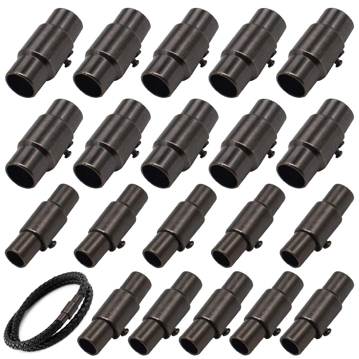 Zliger 10 Pcs 3mm Magnetic Jewellery Bracelet Clasps And 10