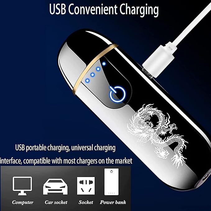 Encendedor Eléctrico USB Recargable Touch Ignition sin Llama miniatura 2