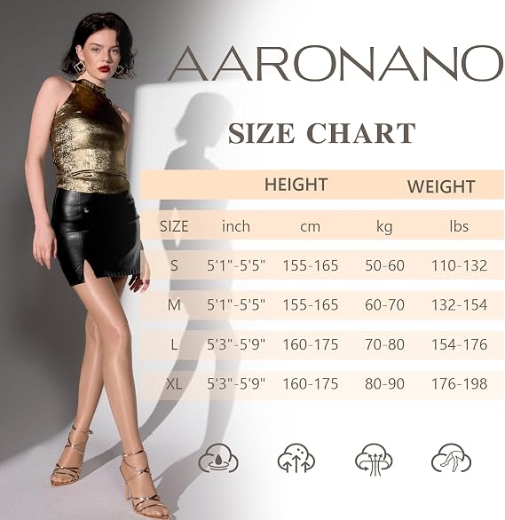 Shimmer Dance Tights for Women Brown Shiny Glossy Tights 70D