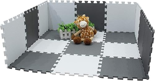 Miniatura 4 de meiqicool Tapete de juego de espuma gruesa y suave EVA entrelazada para niños, yoga, ejercicio, multirompecabezas, tabla de bloqueo, tapete de juego