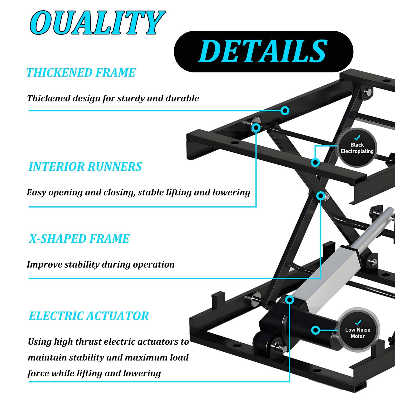Plataforma de elevación eléctrica ajustable de 7.1 a 26.7 pulgadas, mesa de comedor y café con control remoto súper silenciosa, ideal para manejo y transporte de materiales, mesa versátil de altura