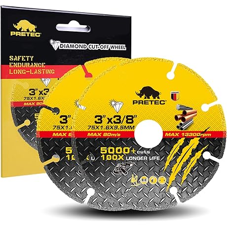 3 Inch Diamond Cutting Wheel for Metal, 2 Pack (20% Off)