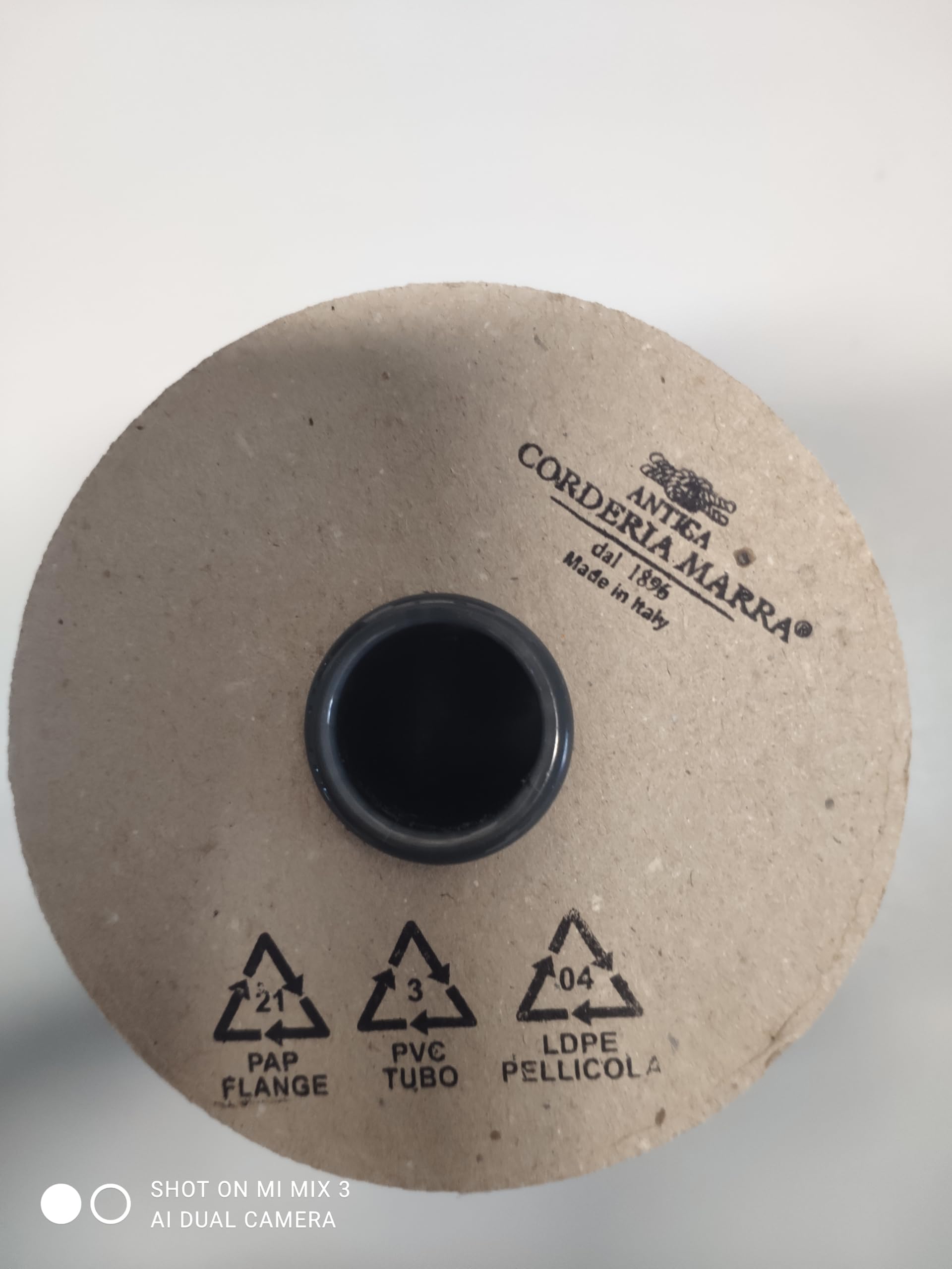 Cuerda Braid Nautica Antica corderia Marra - Treccia Nautica mm 5, 100 m, blanca con segnalino Azul