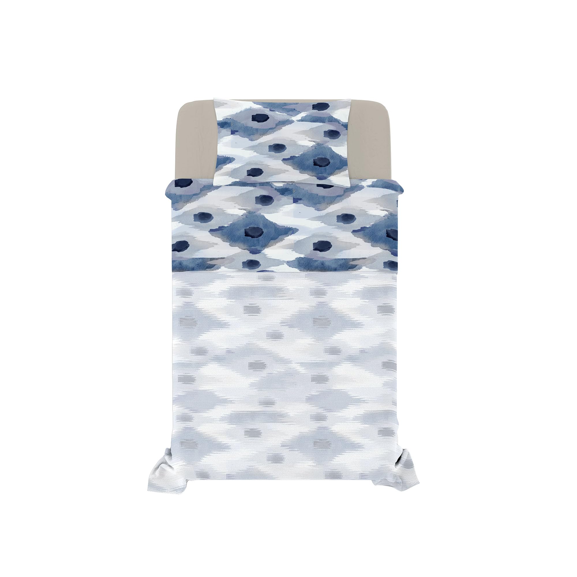 Calypso Fashion Bed Sheet Set, Made in Italy, Soft Microfibre Bed Set, Fitted Sheet - Image 2
