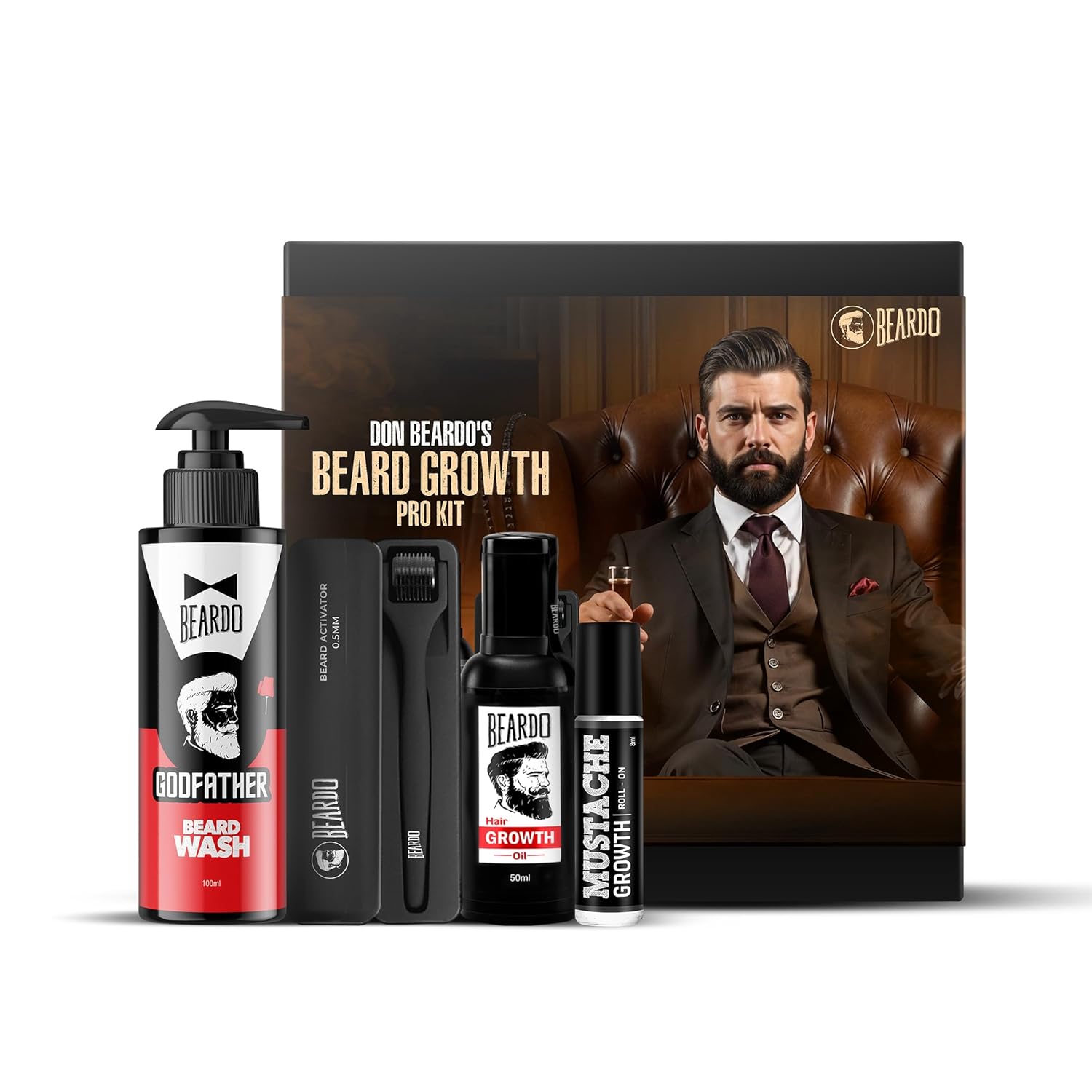 BEARDO Don’s Beard Growth Pro Kit for Men| Complete Beard Growth & Grooming Kit | Ideal Gift Set for Men’s | Gift for Brother | Gift for Husband | Beard Care Starter Kit | Valentines day gift for husband | Gift for boyfriend | Gift for Men BEARDO Don’s Beard Growth Pro Kit for Men| Complete Beard Growth & Grooming Kit | Ideal Gift Set for Men’s | Gift for Brother | Gift for Husband | Beard Care Starter Kit | Valentines day gift for husband | Gift for boyfriend | Gift for Men