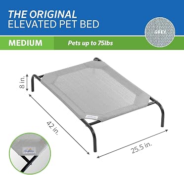 Coolaroo Elevated Pet Bed Medium Grey