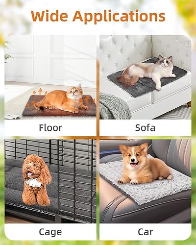 Miniatura 7 de Cama de Calentamiento Automático para Gatos 61 x 45.72 cm - Camas para Perros y Gatos para Interior y Exterior, Lavable a Máquina, Almohadilla