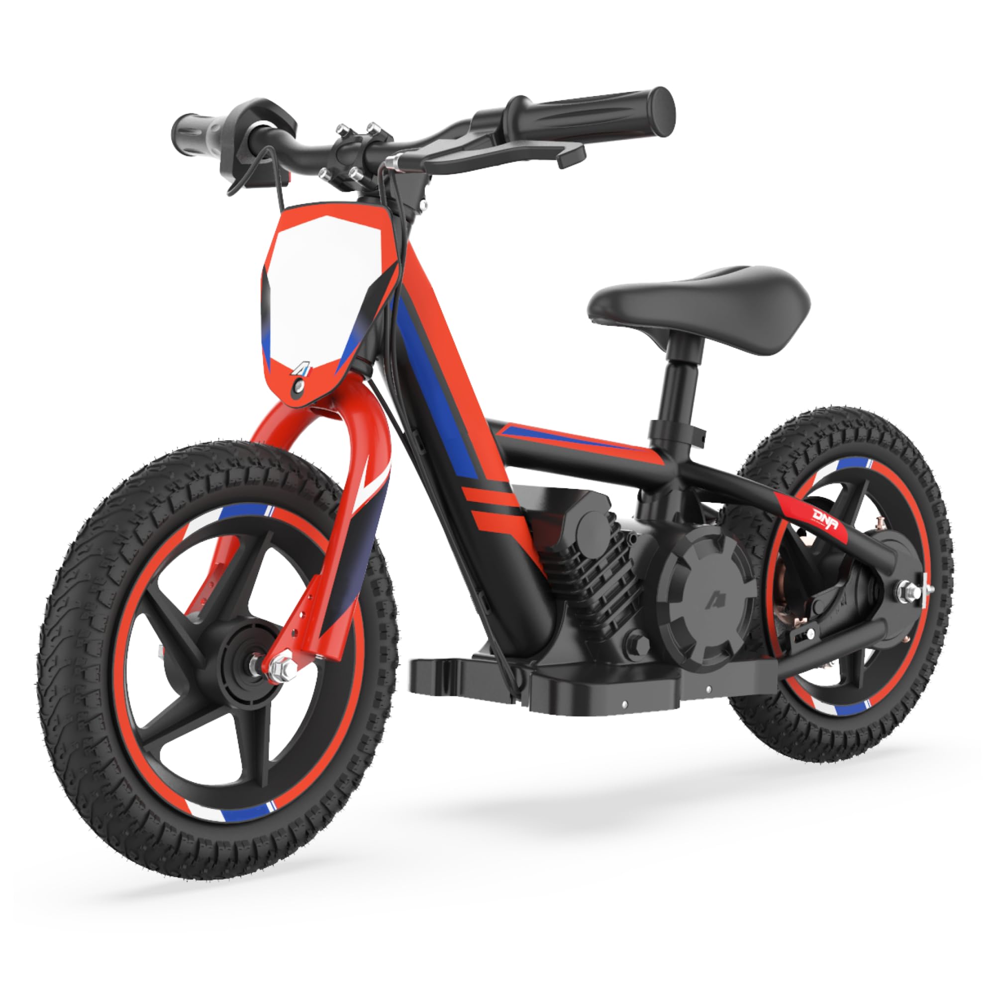 OLALA Electric Dirt Bike for Kids Aged 3-6, 170W Racing Grade Electric Motorcycle, New Aluminum Frame with 2 Power Modes, 24V Detachable Battery, 12IN Knobby Tires