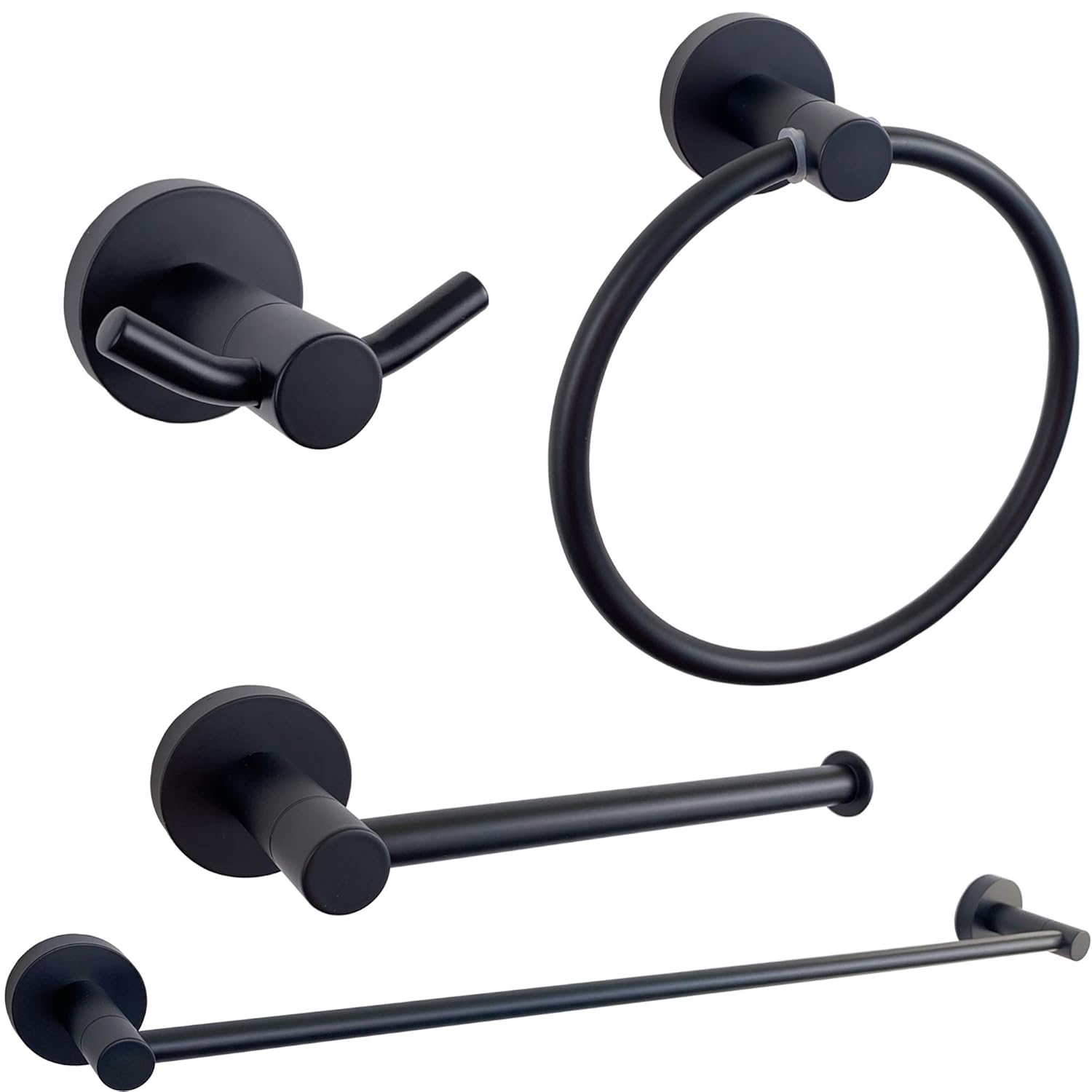 Allew Matte Black Bathroom Accessories Set / Modern Bathroom Hardware