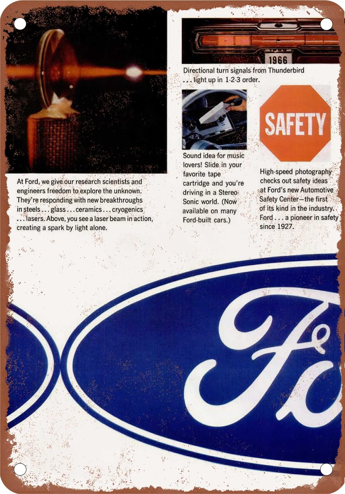 METAL SIGN - 1966 FMC Vintage Ad 01f - Old Retro Rusty Look home decor