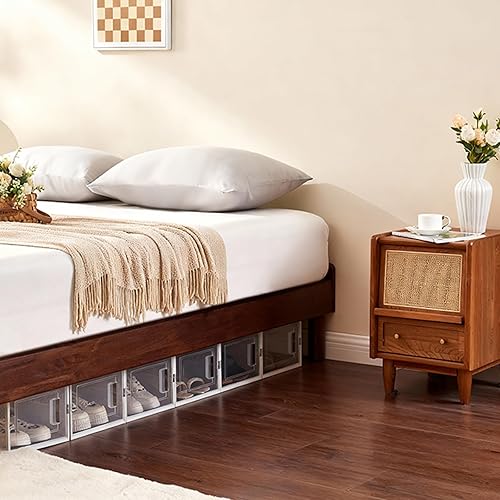 Miniatura 5 de Cajas de zapatos, pilas sin derribar, las cajas de almacenamiento modulares se combinan libremente para su uso en armarios, debajo de camas,