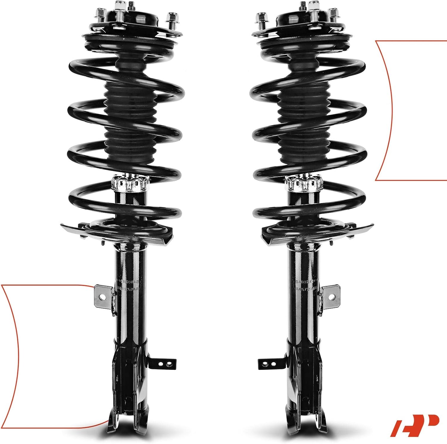 A-Premium Front Strut Assembly Compatible with Jeep Patriot [4WD] 2007-2008, Manual Trans - 2x Replacement Suspension Complete Strut Shock Absorber with Coil Spring