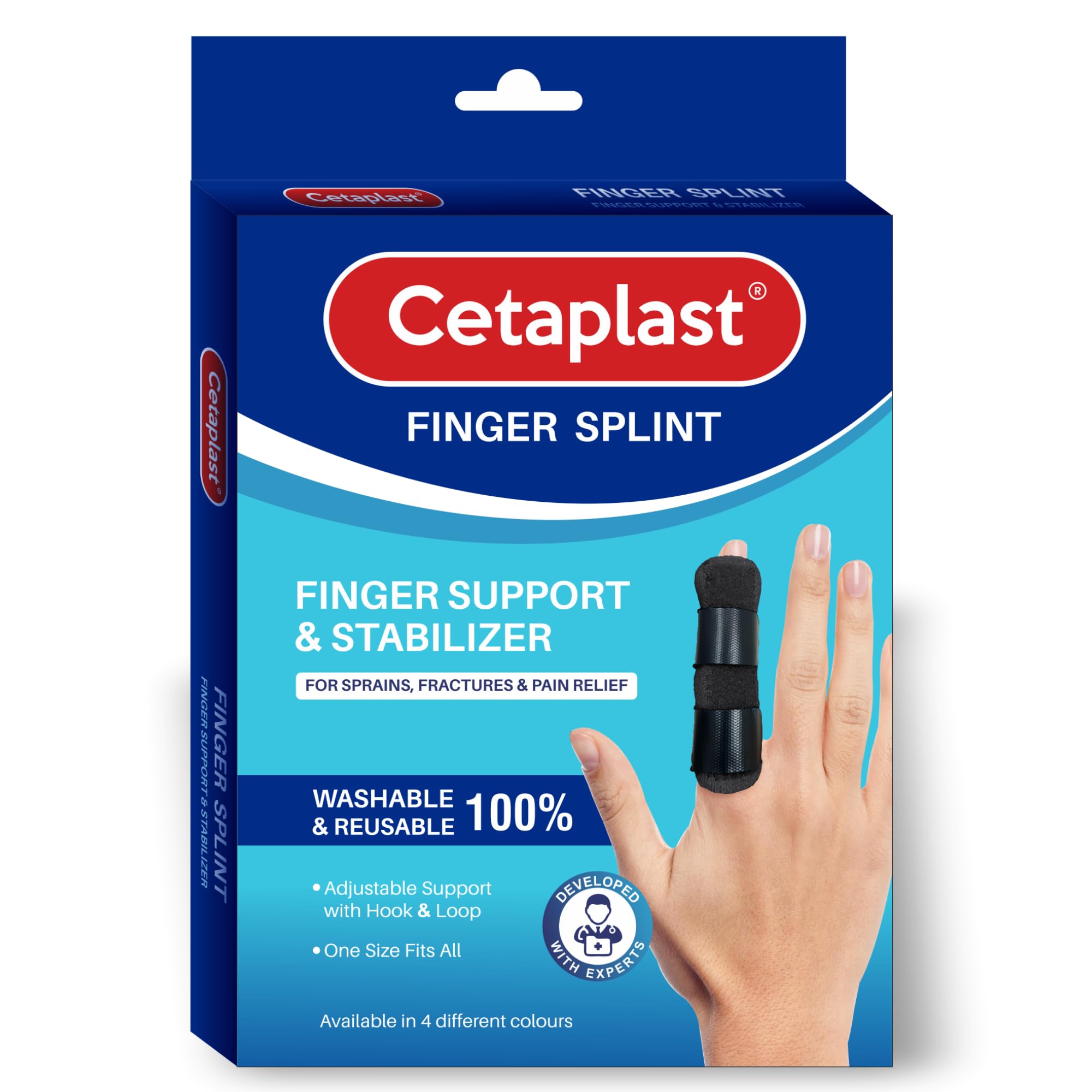 Nylon Splints Finger Straightener, Support Stabilizer Brace For Broken, Strained, Sprained, Swollen,Arthritis Or Tendinitis (Black)