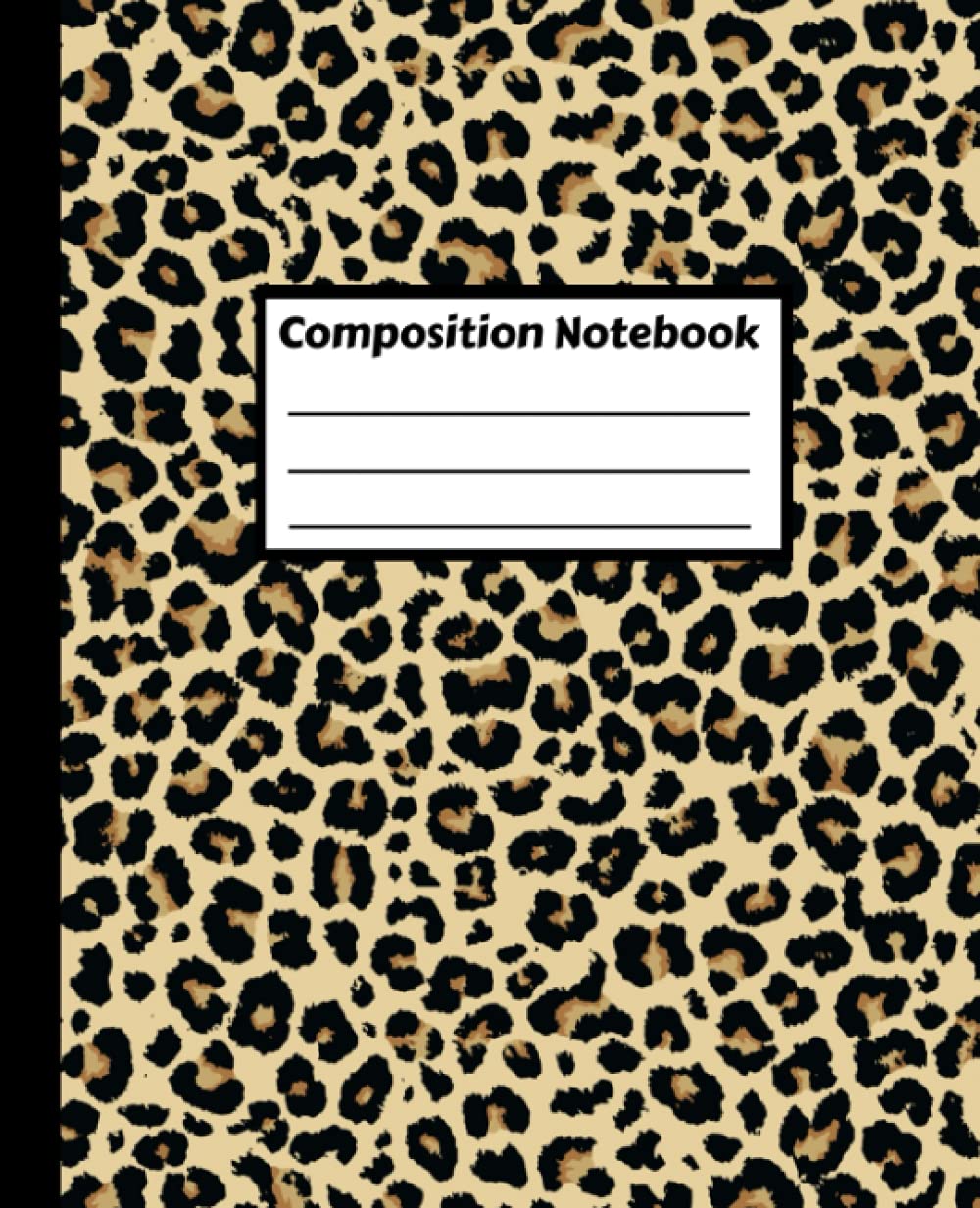 Composition Notebook: Leopard Print Wide Ruled | Cheetah Print Notebook ...