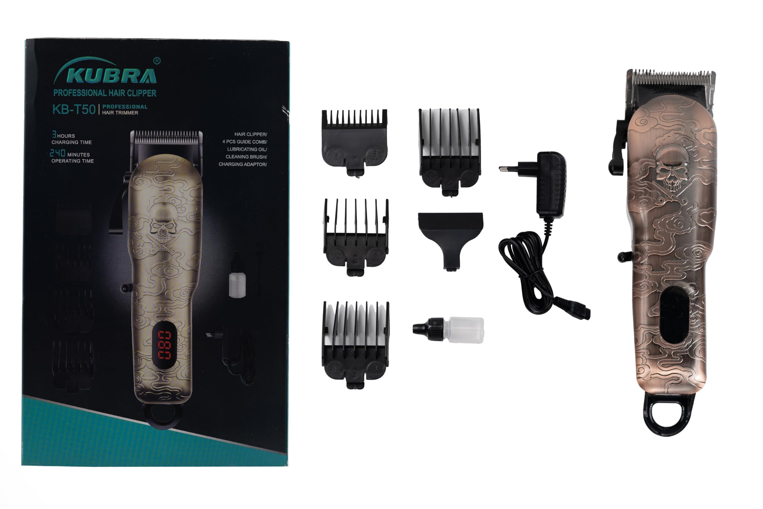 Kubra KB - T50 Professional Hair Clipper For Men - Copper | Beard & Body Trimmer | Usb Fast Charging | Stainless Steel self-sharpening blades (B0DBDK7TWR) Amazon Price History, Amazon Price Tracker