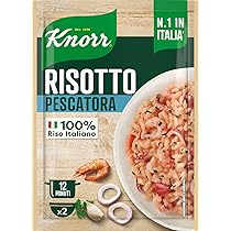 Knorr Risotto alla Pescatora, Risotto Pronto con Ingredienti Naturali, 100% Riso Italiano e Chicci al Dente, Preparazione in Pentola o al Microonde, 175g, 2 Porzioni